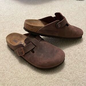 Birkenstock Boston Soft Footbed-Oiled Leather (Unisex) Habana Oiled Leather EU37